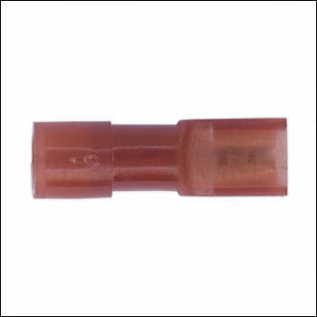 Sealey RT28 Fully Insulated Female Terminal 2.8mm, Red - Pack of 100