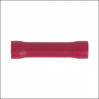 Sealey RT29 Butt Connector Terminal 3.3mm, Red - Pack of 100