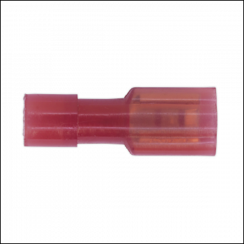 Sealey RT30 Fully Insulated Female Terminal 4.7mm, Red - Pack of 100