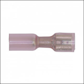 Sealey RTSPF25 Heat Shrink Push-On Female Terminal 6.4mm, Red - Pack of 25