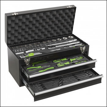 Sealey S01055 Siegen Portable Tool Chest 2 Drawer with Tool Kit 90pc