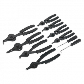 Sealey S01064 Siegen Internal/External Circlip Pliers Set 10pc