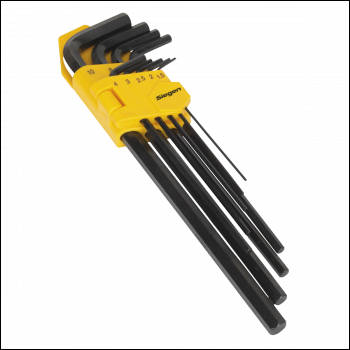 Sealey S01092 Siegen Extra-Long Hex Key Set 9pc