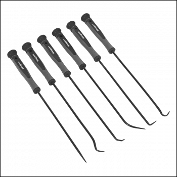 Sealey S01104 Siegen Extra-Long Pick & Hook Set 6pc