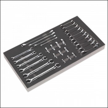 Sealey S01125 Tool Tray with Specialised Spanner Set 30pc - Metric