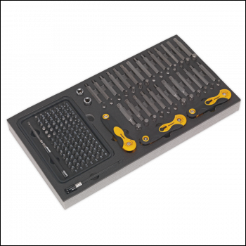 Sealey S01126 Siegen Specialised Bit Set & Folding Hex Keys with Tool Tray 192pc