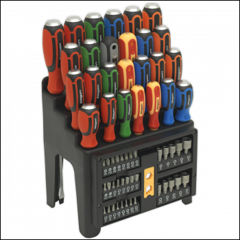 Sealey S01153 Siegen Hammer-Thru Screwdriver, Bit & Nut Driver Set 61pc