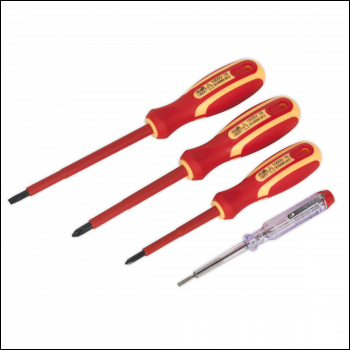 Sealey S01155 Siegen Electrician's Screwdriver Set 4pc - VDE Approved