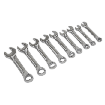 Sealey S01157 Siegen Stubby Combination Spanner Set 9pc
