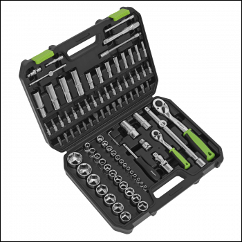 Sealey S01210 Siegen Socket Set 1/4 inch  & 1/2 inch Sq Drive 94pc