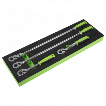 Sealey S01231 Siegen Ratchet Wrench Set with Flip Reverse 1/2 inch Sq Drive 4pc