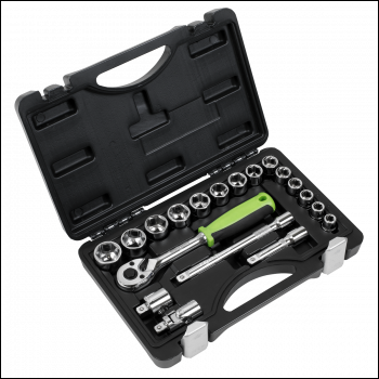 Sealey S01235 Siegen Socket Set 3/8 inch Sq Drive 19pc
