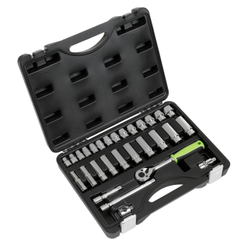 Sealey S01236 Socket Set 3/8 inch Sq Drive 29pc