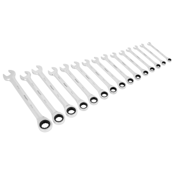 Sealey S01247 Siegen Combination Ratchet Spanner Set 15pc