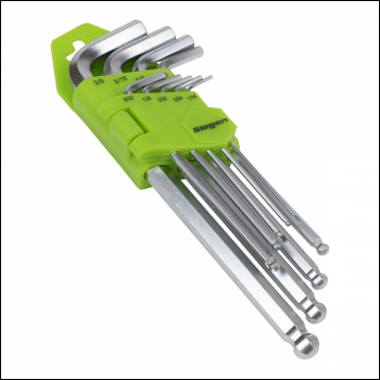 Sealey S01261 Siegen Imperial Long Ball-End Hex Key Set 9pc
