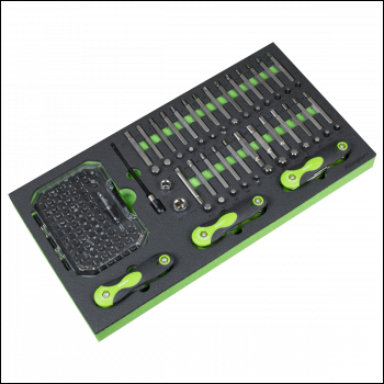 Sealey S01275 Siegen Specialised Bit Set & Folding Hex Keys with Tool Tray 170pc