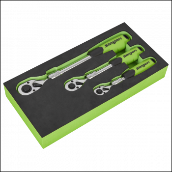 Sealey S01285 Siegen Extendable Ratchet Wrench Set 3pc