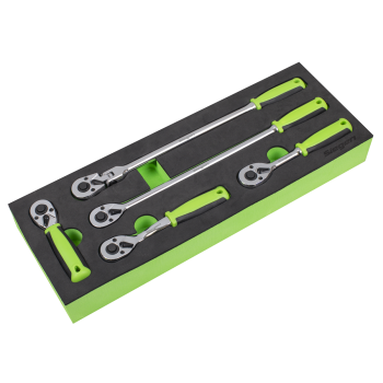 Sealey S01290 Ratchet Wrench Set 1/4 inch Sq 5pc Drive Flip Reverse