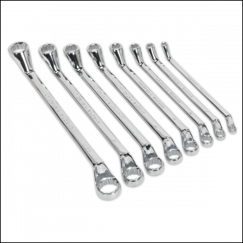 Sealey S0405 Siegen Deep Offset Ring Spanner Set 8pc