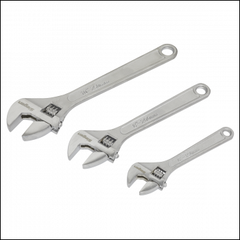 Sealey S0448 Siegen Adjustable Wrench Set 3pc