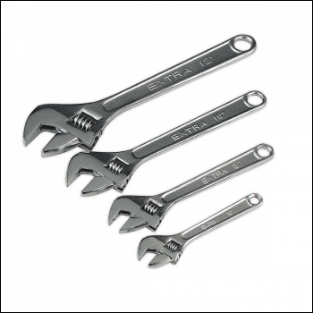 Sealey S0449 Siegen Adjustable Wrench Set 4pc