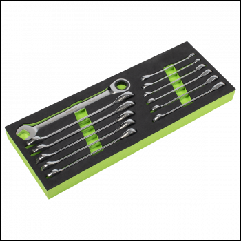 Sealey S0634 Siegen Ratchet Combination Spanner Set 12pc