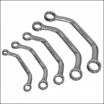 Sealey S0716 Obstruction Spanner Set 5pc Metric