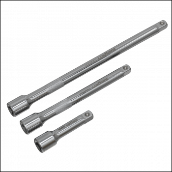 Sealey S0718 Extension Bar Set 3pc 1/4 inch Sq Drive