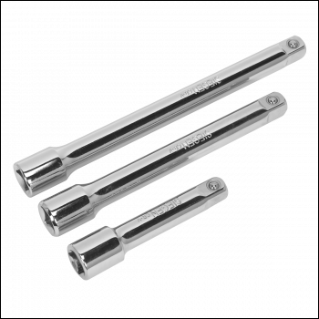 Sealey S0719 Extension Bar Set 3pc 3/8 inch Sq Drive