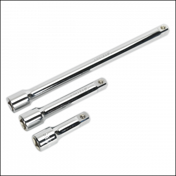 Sealey S0720 Extension Bar Set 3pc 1/2 inch Sq Drive