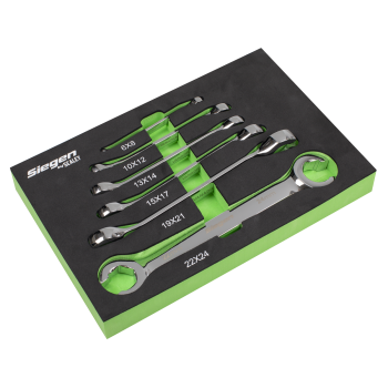 Sealey S0767 Flare Nut Spanner Set in EVA Foam Tray 6pc