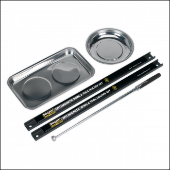 Sealey S0773 Siegen Magnetic Bowl & Tool Holder Set 5pc