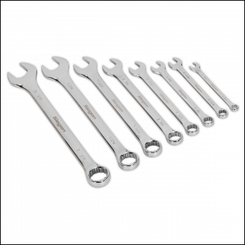 Sealey S0870 Combination Spanner Set 8pc Whitworth