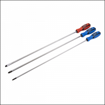 Sealey S0895 Siegen Extra-Long Screwdriver Set 3pc