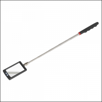 Sealey S0948 Siegen Telescopic Inspection Mirror with 2 LEDs 52 x 83mm
