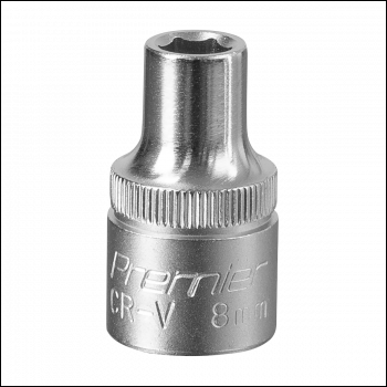 Sealey S1208 Premier Socket 1/2 inch Sq Drive 8mm