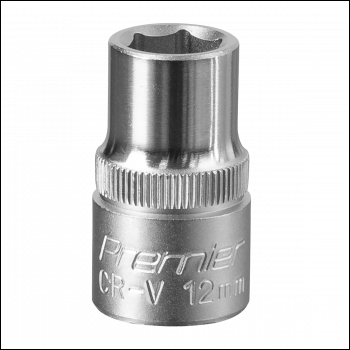 Sealey S1212 Premier Socket 1/2 inch Sq Drive 12mm