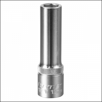 Sealey S1212D Premier Deep Socket 1/2 inch Sq Drive 12mm