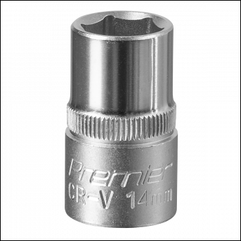 Sealey S1214 Premier Socket 1/2 inch Sq Drive 14mm
