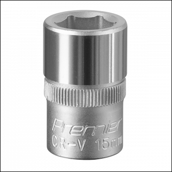 Sealey S1215 Premier Socket 1/2 inch Sq Drive 15mm