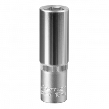 Sealey S1215D Premier Deep Socket 1/2 inch Sq Drive 15mm