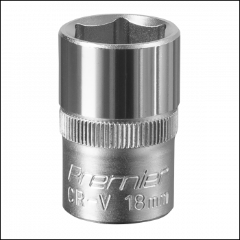 Sealey S1218 Premier Socket 1/2 inch Sq Drive 18mm