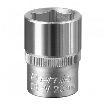 Sealey S1220 Premier Socket 1/2 inch Sq Drive 20mm
