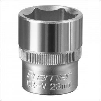 Sealey S1223 Premier Socket 1/2 inch Sq Drive 23mm