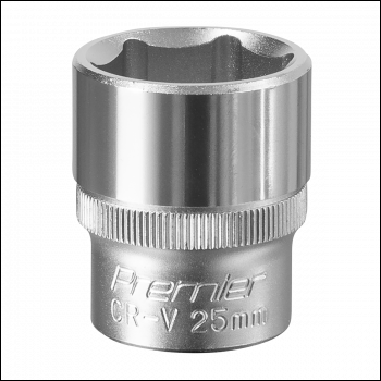 Sealey S1225 Premier Socket 1/2 inch Sq Drive 25mm