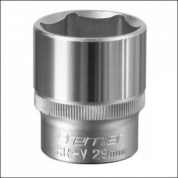 Sealey S1229 Premier Socket 1/2 inch Sq Drive 29mm