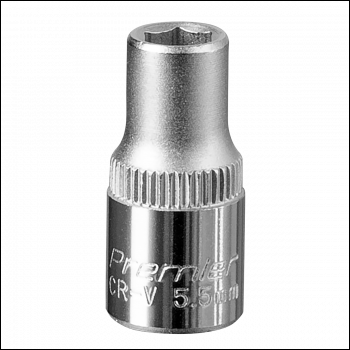 Sealey S14055 Premier Socket 1/4 inch Sq Drive 5.5mm