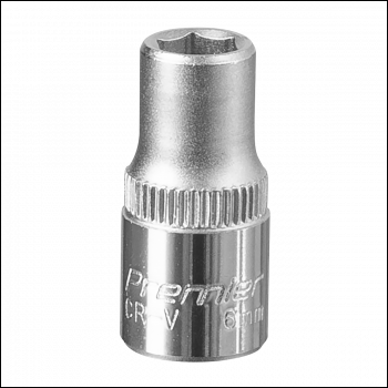 Sealey S1406 Premier Socket 1/4 inch Sq Drive 6mm
