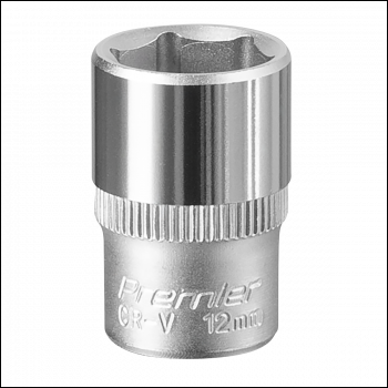 Sealey S1412 Premier Socket 1/4 inch Sq Drive 12mm