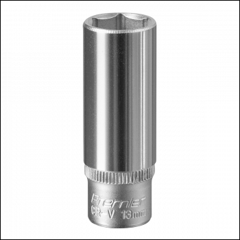 Sealey S1413D Premier Deep Socket 1/4 inch Sq Drive 13mm